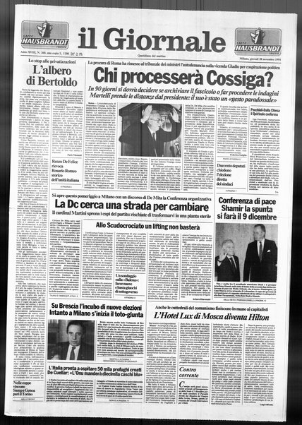 Il giornale : quotidiano del mattino